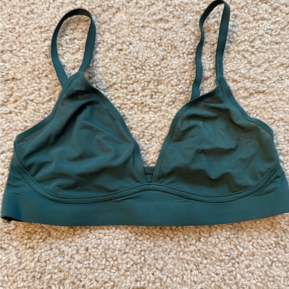 Aerie Green Triangle Bralette Soft Stretch Comfort - Picture 1 of 4